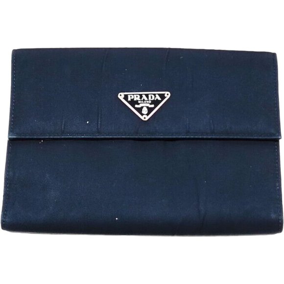 483096F YV Prada Wallet Navy Blue Nylon - Picture 2 of 2